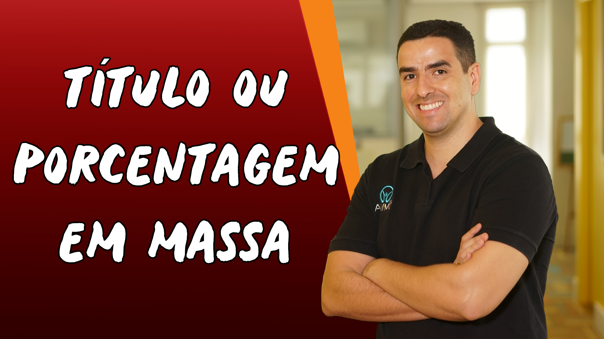 Professor ao lado do texto"Titulo ou porcentagem em massa".